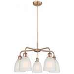 Brookfield Chandelier - Antique Copper / White