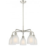 Brookfield Chandelier - Polished Nickel / White