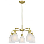 Brookfield Chandelier - Satin Gold / White