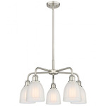 Brookfield Chandelier - Satin Nickel / White