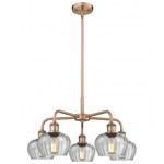 Fenton Chandelier - Antique Copper / Clear