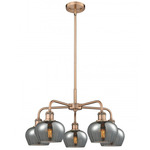 Fenton Chandelier - Antique Copper / Smoked