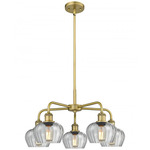 Fenton Chandelier - Brushed Brass / Clear