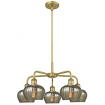Fenton Chandelier - Brushed Brass / Mercury