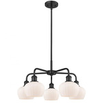 Fenton Chandelier - Matte Black / Matte White