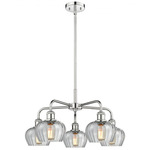 Fenton Chandelier - Polished Chrome / Clear