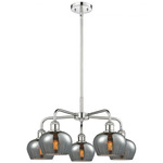 Fenton Chandelier - Polished Chrome / Smoked