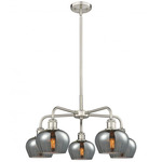 Fenton Chandelier - Satin Nickel / Smoked