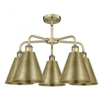 Ballston Cone Convertible Chandelier - Antique Brass