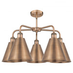 Ballston Cone Convertible Chandelier - Antique Copper