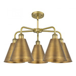 Ballston Cone Convertible Chandelier - Brushed Brass