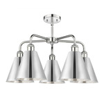 Ballston Cone Convertible Chandelier - Polished Chrome