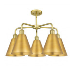 Ballston Cone Convertible Chandelier - Satin Gold