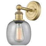 Belfast Wall Sconce - Brushed Brass / Clear Seedy
