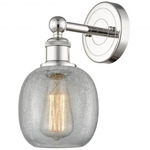 Belfast Wall Sconce - Polished Nickel / Clear Crackle