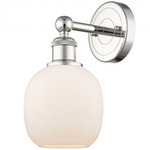 Belfast Wall Sconce - Polished Nickel / Matte White
