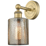 Cobbleskill Round Canopy Wall Sconce - Brushed Brass / Mercury