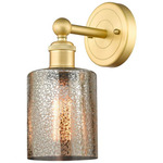 Cobbleskill Round Canopy Wall Sconce - Satin Gold / Mercury