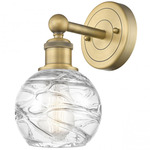 Athens Wall Sconce - Brushed Brass / Clear Swirl