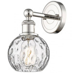 Athens Wall Sconce - Polished Nickel / Clear Water