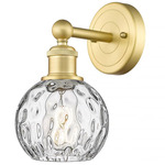 Athens Wall Sconce - Satin Gold / Clear Water