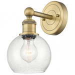 Athens Wall Sconce - Brushed Brass / Clear Seedy
