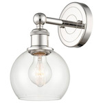 Athens Wall Sconce - Polished Nickel / Clear
