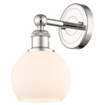 Athens Wall Sconce - Polished Nickel / Matte White