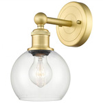 Athens Wall Sconce - Satin Gold / Clear