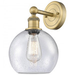 Athens Wall Sconce - Brushed Brass / Clear Seedy