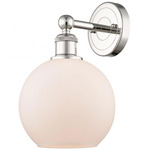Athens Wall Sconce - Polished Nickel / Matte White