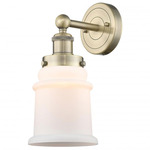 Canton Wall Sconce - Antique Brass / Matte White