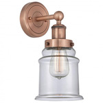 Canton Wall Sconce - Antique Copper / Clear