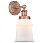 Canton Wall Sconce - Antique Copper / Matte White
