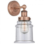 Canton Wall Sconce - Antique Copper / Clear Seedy