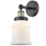 Canton Wall Sconce - Matte Black / Antique Brass / Matte White