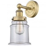 Canton Wall Sconce - Brushed Brass / Clear