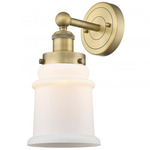 Canton Wall Sconce - Brushed Brass / Matte White