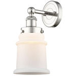 Canton Wall Sconce - Polished Nickel / Matte White