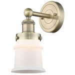 Canton Wall Sconce - Antique Brass / Matte White