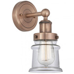 Canton Wall Sconce - Antique Copper / Clear