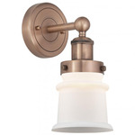 Canton Wall Sconce - Antique Copper / Matte White