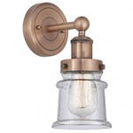 Canton Wall Sconce - Antique Copper / Clear Seedy