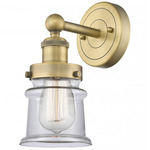 Canton Wall Sconce - Brushed Brass / Clear