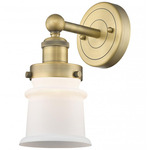 Canton Wall Sconce - Brushed Brass / Matte White