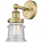 Canton Wall Sconce - Brushed Brass / Clear Seedy