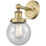 Beacon Wall Sconce - Brushed Brass / Clear Seedy