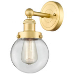 Beacon Wall Sconce - Satin Gold / Clear