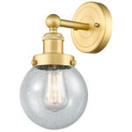 Beacon Wall Sconce - Satin Gold / Clear Seedy