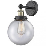 Beacon Wall Sconce - Matte Black / Antique Brass / Clear